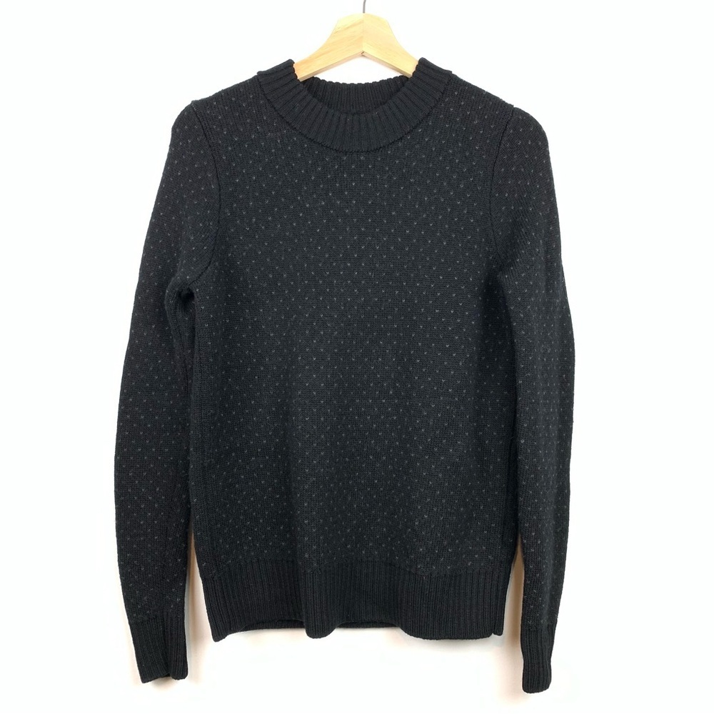 Icebreaker Waypoint Crewneck Wool Sweater Womens Small Black Pullover Outdoors